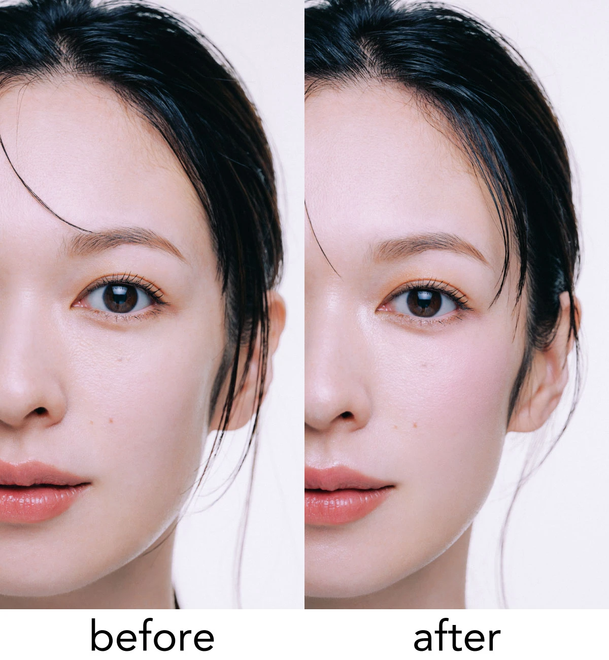 NARS 森絵梨佳 ライトリフレクティング ルミナイジングパウダー before after