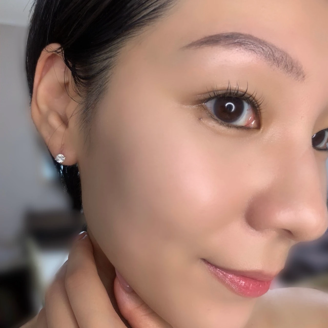 インウイ INOUI 実際のベースメイク 仕上げた様子