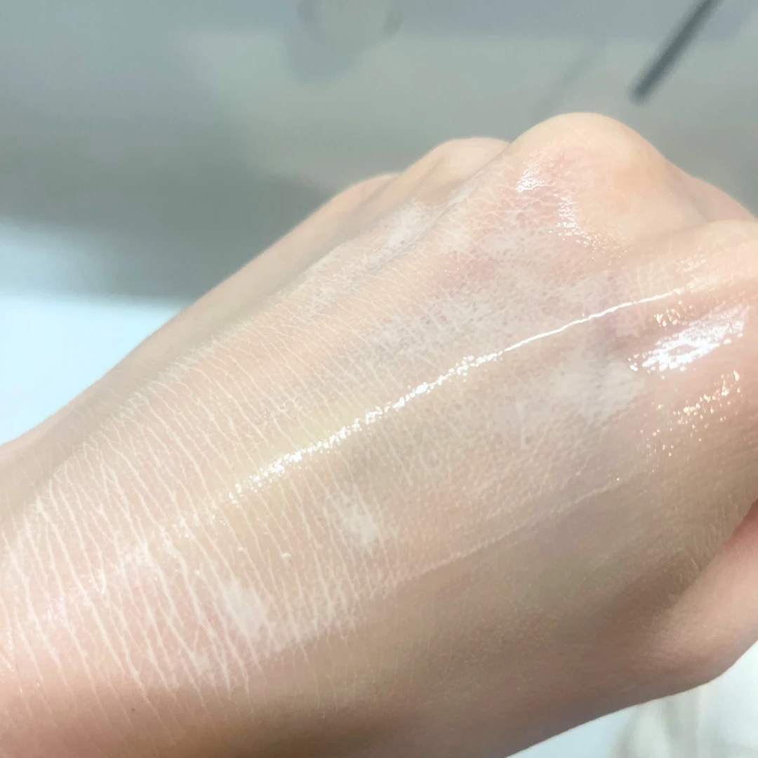 洗い流すサイン！オイルが乳化した状態