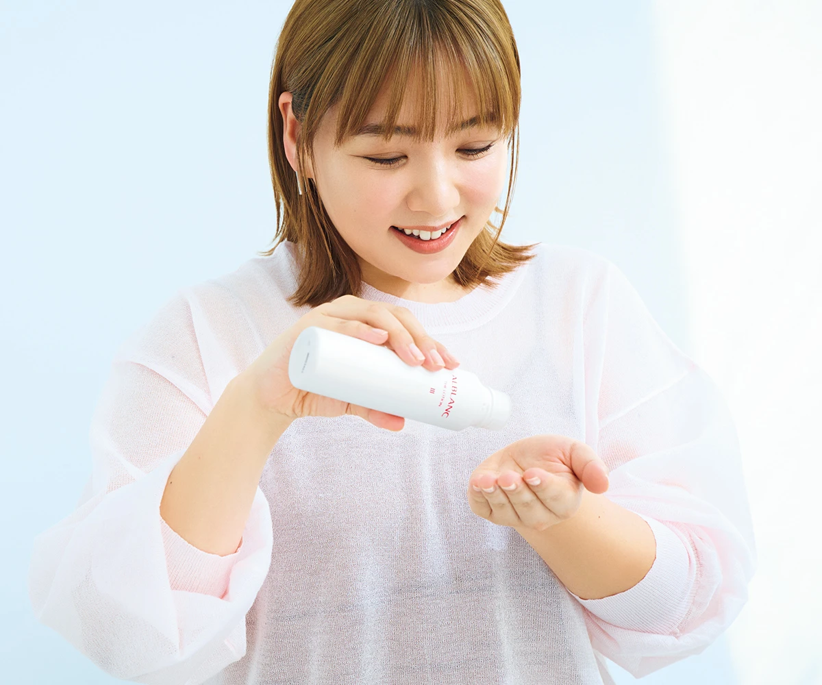 野呂佳代さん アルブラン ザ ローションの私流のつけ方