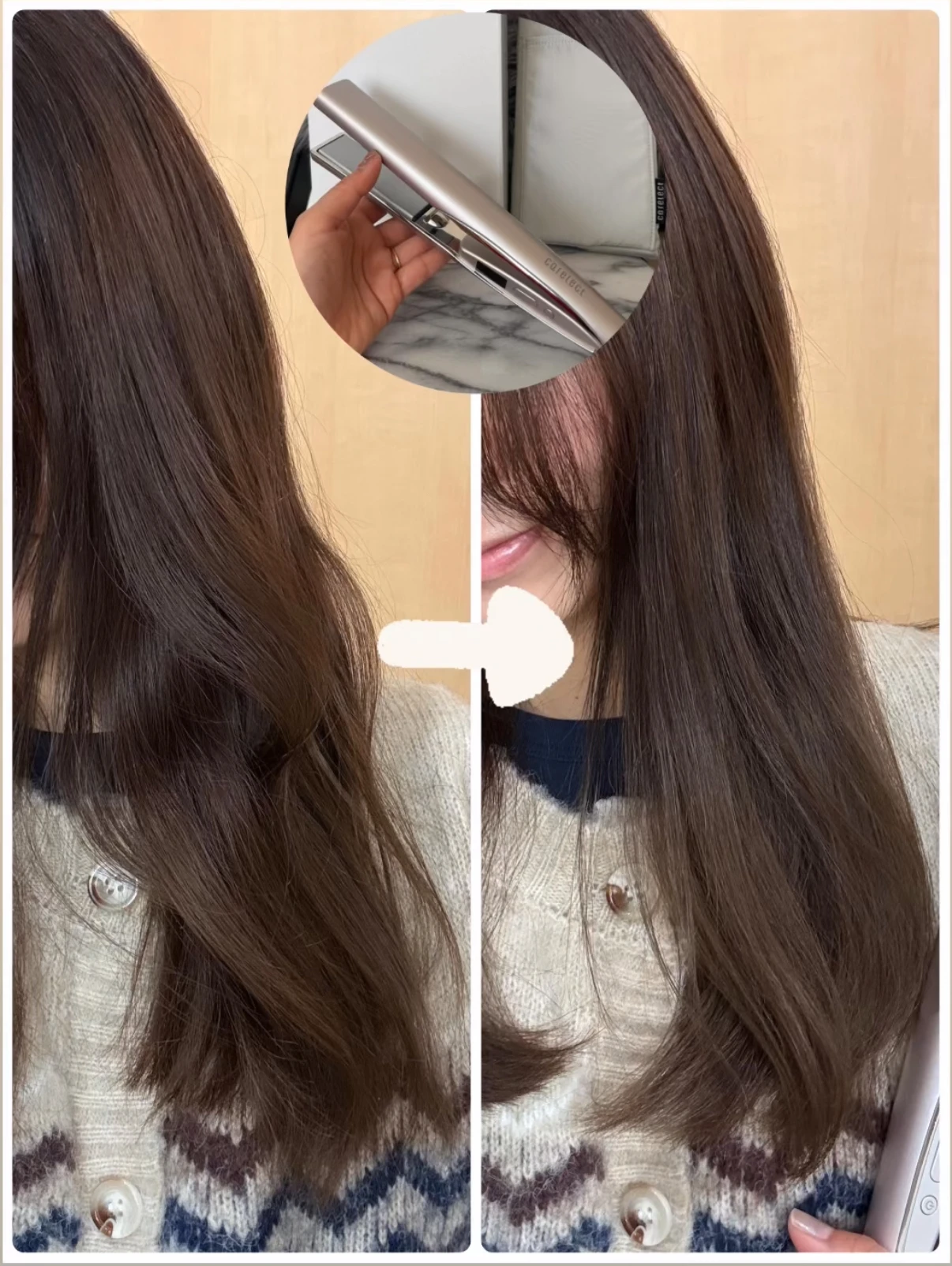 carelect　ヘアレクト　ヘアアイロン　ストレートアイロン