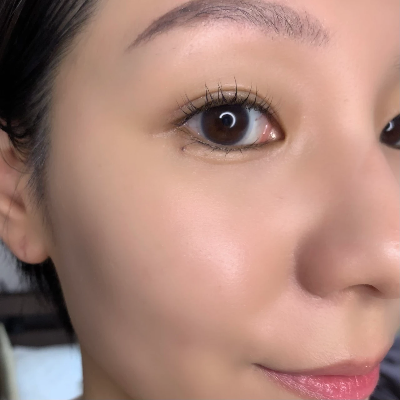 インウイ INOUI リキッドファンデーション 実際に塗った様子