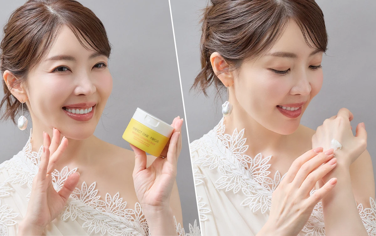 大野真理子さんが「パーフェクトワンフォーカス スムースクレンジングバーム」をお試し