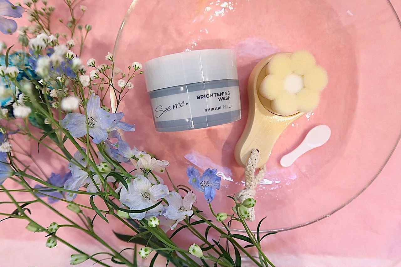 【しみ・そばかす・にきびを防ぎ、しっかり洗顔する「新感覚の洗顔パック」】SHIKARI BRIGHTENING WASH(ブラシセット)_1_1