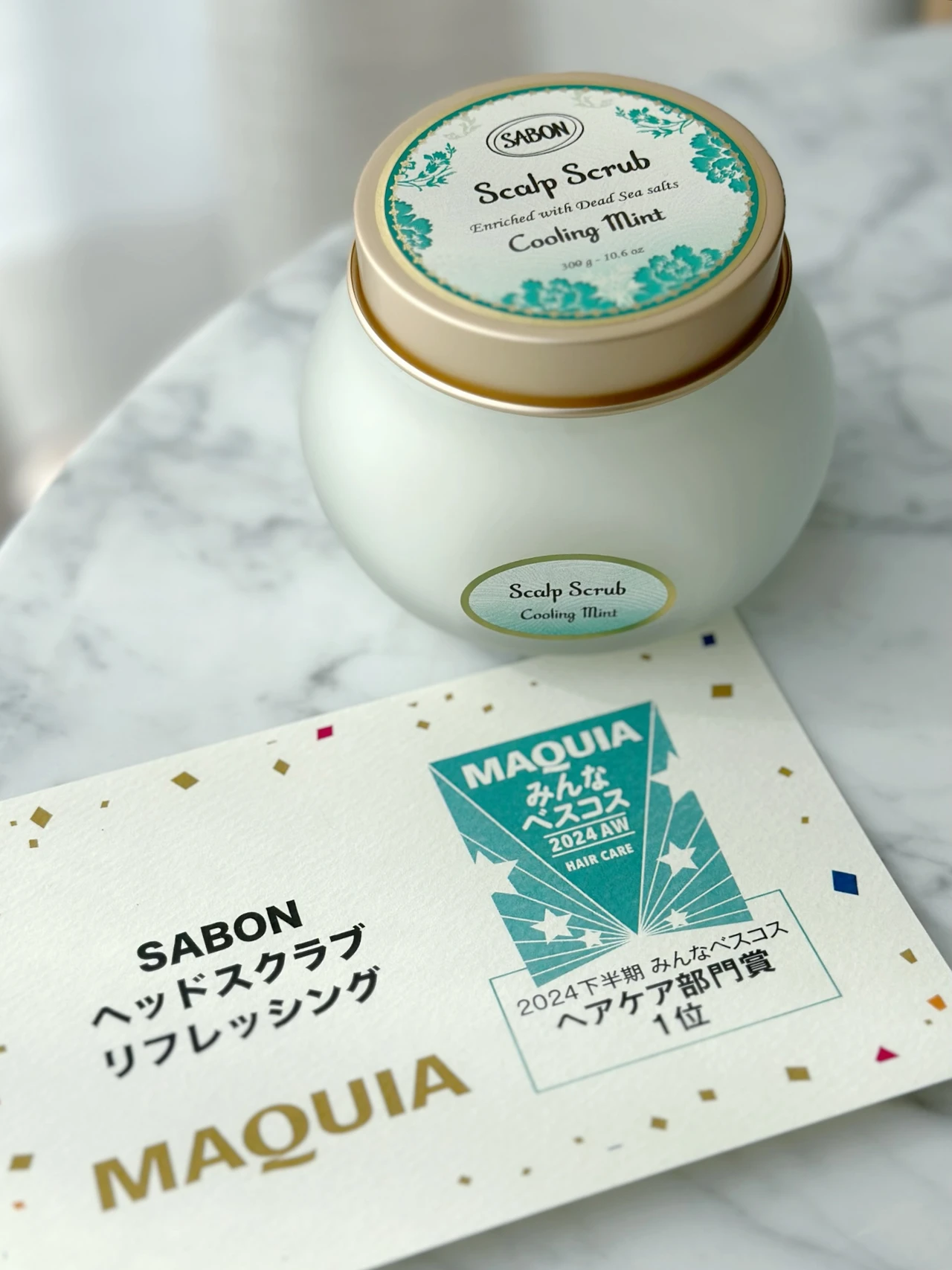 死海の塩で美髪を目指す！【 𝐒𝐀𝐁𝐎𝐍 】ヘッドスクラブ リフレッシング ミント
_4