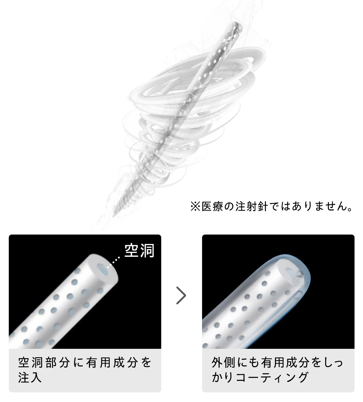 「イノスピキュール」に美容成分をコーティングして日中のスキンケアを可能に