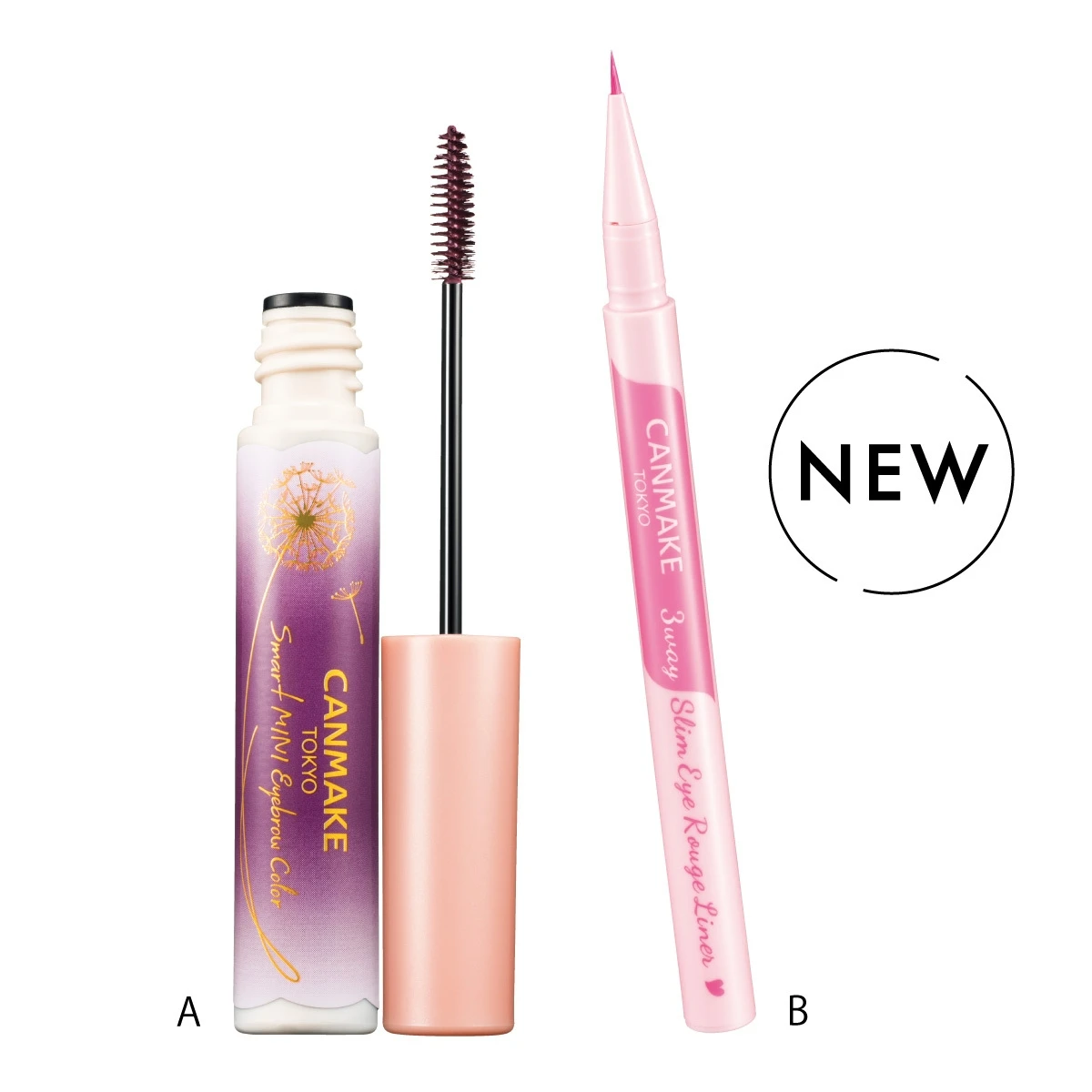 CANMAKE スマートミニ アイブロウカラー N002　CANMAKE 3wayスリム愛ルージュライナー 03