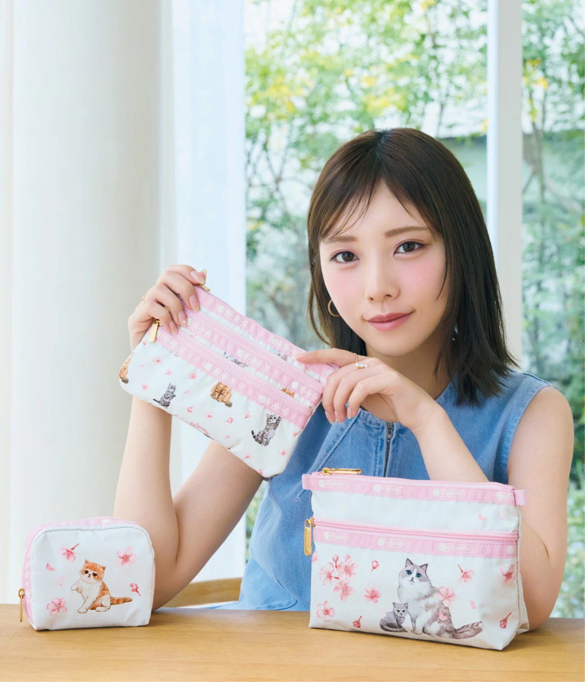 与田祐希　レスポートサック　美活Life　ポーチ　猫柄