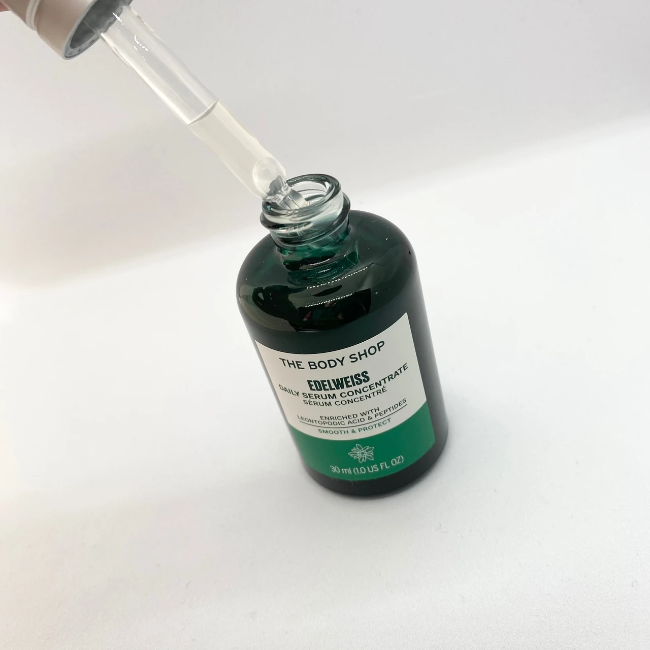 ザボディショップ　THE BODY SHOP エーデルワイス　エーデルワイス コンセントレート セラム　もちもち肌　ハリ肌　天然由来成分　サステナブル　美容液　スキンケア