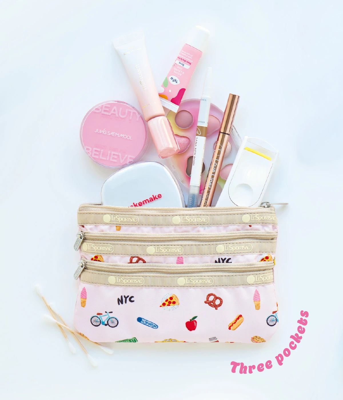 レスポートサック　3つのポケット　ポーチ　コスメポーチ　メイクポーチ