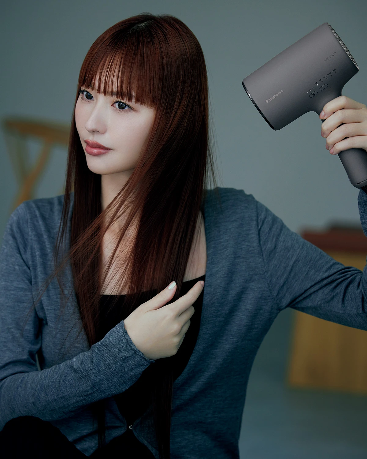 鈴木えみ ドライヤー ロングヘア