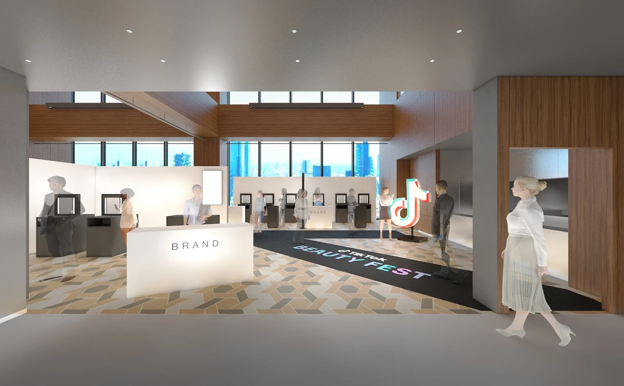 人気美容ブランドによる展示ブース
