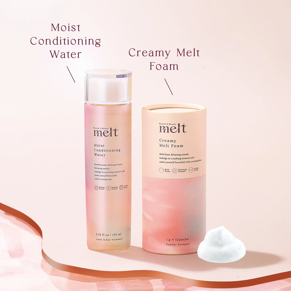 melt クリーミー メルト フォーム、melt モイスト コンディショニング ウォーター