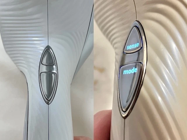 ReFa BEAUTECH DRYER PRO（リファビューテック ドライヤー プロ）のsenseボタンとmodeボタン