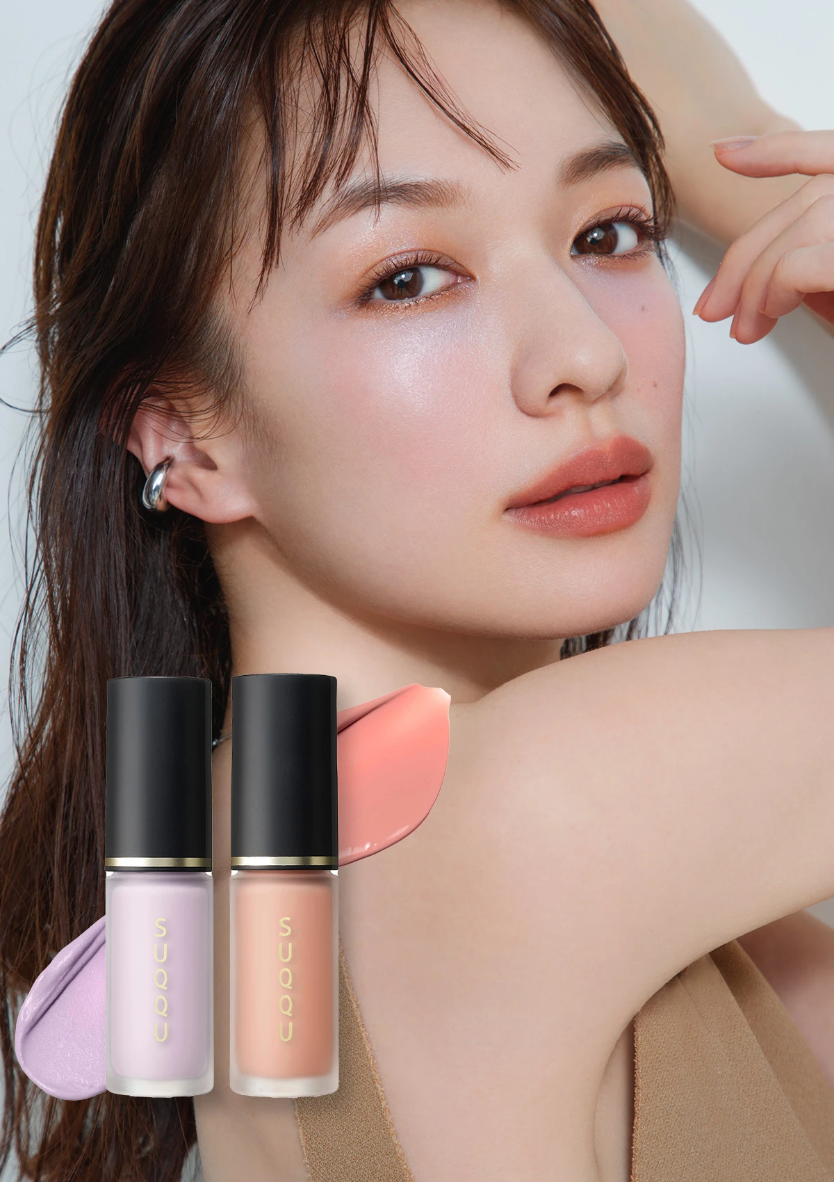 スック SUQQU コンプレクション フェイスカラ 01 初心色 03 桃心色 森絵梨佳