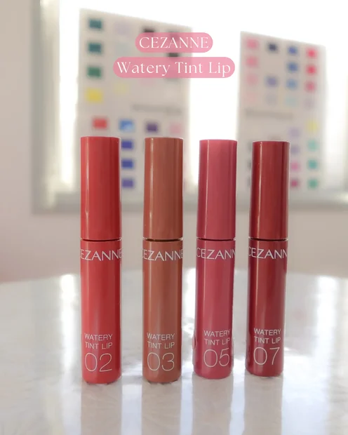 【660円で買える名品】色もち＆ツヤ感◎セザンヌ ウォータリーティントリップのパーソナルカラー別おすすめ4色レビュー