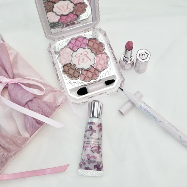 【ジルスチュアート クリスマスコフレ】10/31発売！ブルベ夏歓喜な2025年リボンコフレ全部塗ってみた💕