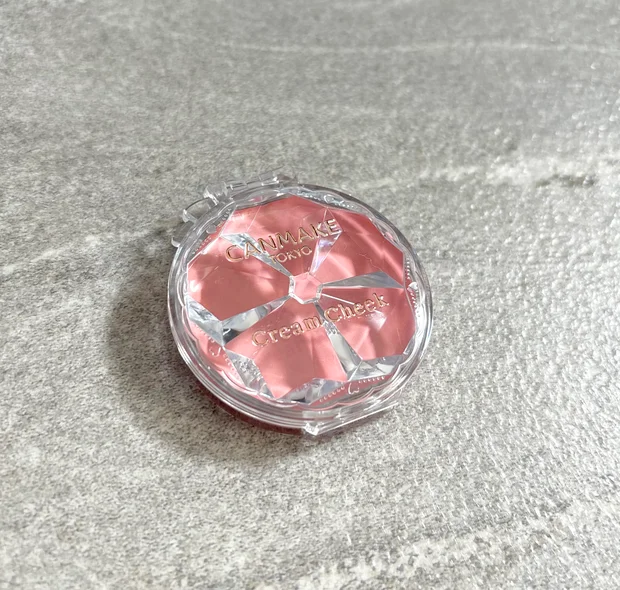 【キャンメイク】先行発売中！うぶかわクリームチーク 24ピーチムースをスウォッチ付きでご紹介♪