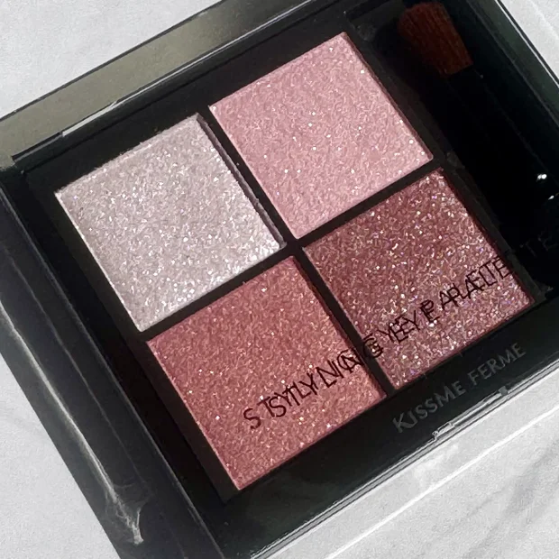 【プチプラ⭐︎キスミーフェルム】限定アイシャドウ デューイーピンクレビュー【大人かわいい】