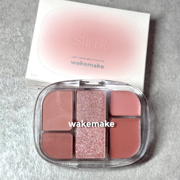 【異なる質感で洒落顔に！】WAKEMAKE ソフトシアーマルチパレット全色レビュー｜質感＆使い方も解説