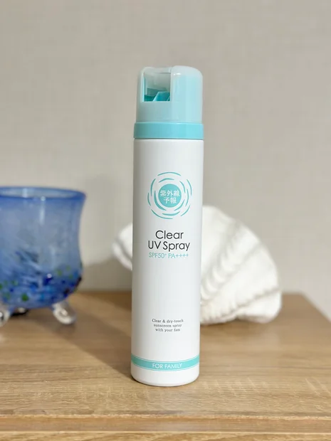 1歳から大人まで。家族みんなで使える！紫外線予報 透明UVスプレーF