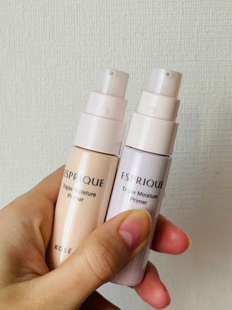 【比較】エスプリークのトリプル モイスチュア プライマー01・02をレビュー♪ミニサイズから試せるうるおい化粧下地が優秀すぎました！