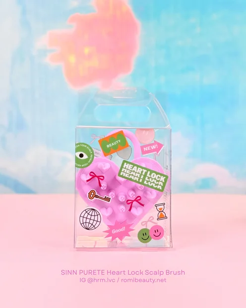 【衛生的で超便利‼️】SINN PURETE（シンピュルテ）ハートロック スカルプブラシ🩷🔐 頭皮ケアが楽しくなる新習慣