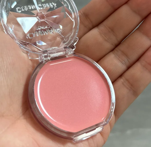 【キャンメイク】先行発売中！うぶかわクリームチーク 24ピーチムースをスウォッチ付きでご紹介♪