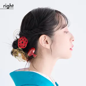 【卒業式袴ヘアアレンジ・ミディアム③】短くてもできる！ ねじりアップシニヨン（right）