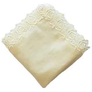 ハンカチ プレゼント おすすめ タオル 近沢レース店 タオルハンカチ／モダンローズ（クリーム） 