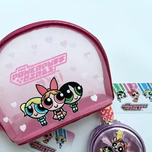 ミニコスメポーチ パワーパフ ガールズ、シェル型コスメポーチ パワーパフ ガールズ