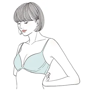 腕を通してホックを留める