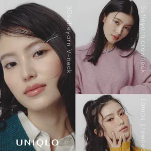 ユニクロ　UNIQLO　メンズニット　メイク