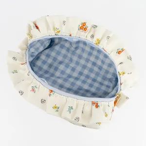 春の新作ポーチ キャス キッドソン フリルポーチ 内側