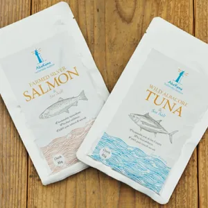 ワイルドアルバコアツナ＆シーソルト ファームドシルバーサーモン＆シーソルト