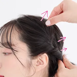 【卒業式袴ヘアアレンジ・ミディアム③】短くてもできる！ ねじりアップシニヨン　STEP３