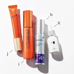 gABC-Gリペアセラム 20ml ￥8250／ドクターケイ　hエンビロン C-クエンスセラム 4プラス 35ml ￥26400／プロティア・ジャパン　iリンクルショット ジオ セラム プロティアン［医薬部外品］ 40g ¥11000、j同 メディカル セラム［医薬部外品］ 20g ￥14850／ポーラ