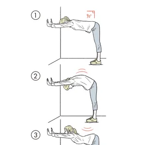 壁を使った「腰ストレッチ」のやり方
