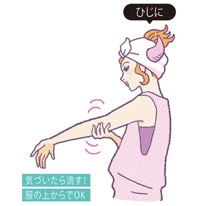 気づいたら流す！服の上からでOK