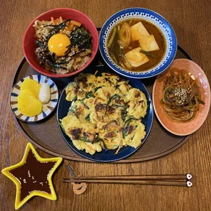 尼神インター誠子韓国料理チヂミチャプチェビビンバおうちごはん