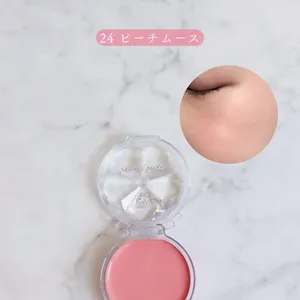 キャンメイク クリームチーク 新色24 ピーチムース 頬に使用したイメージ。使用感レビュー イエベ春