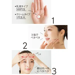 日焼け止めクリームを使うときの手順