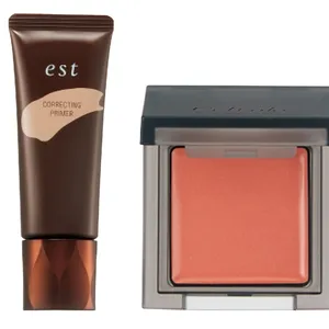 （左から）エスト コレクティング プライマー SPF32・PA++ 25g ￥4620／花王、インフィニトリー カラー 17 ￥3520／セルヴォーク