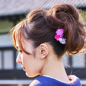 2022年オスカープロモーション新春晴れ着撮影会　宮本茉由　振袖ヘアアレンジ