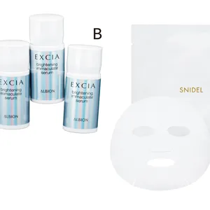 Aスムージング シートマスク 17ml×3枚 ¥2420／スナイデル ビューティ　Bエクシア ブライトニング イマキュレート セラム（医薬部外品） 1.5ml×28個 ¥27500／アルビオン