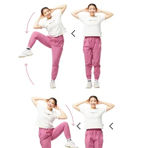 交互にひざを上げるよ！