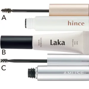 Aシグネチャーブロウシェイパー G002グレーブラウン ￥2200／hince　Bワイルドブロウシェイパー #ストロング￥1690／Laka　Cアイヴィーガンクリーンブロウテイマー ￥2112／アミューズ