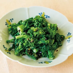  菜の花の塩こぶからしマヨ 