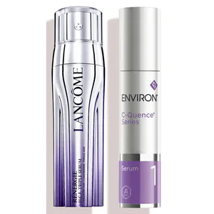 （右から）エンビロン C-クエンスセラム 1 35ml ¥16500／プロティア・ジャパン　レネルジー HCF トリプルセラム 50ml ¥23100／ランコム