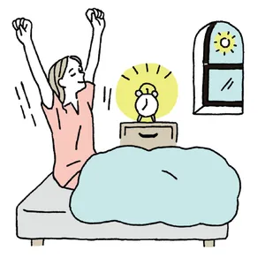 朝は携帯のアラーム機能ではなく目覚まし時計で起きる